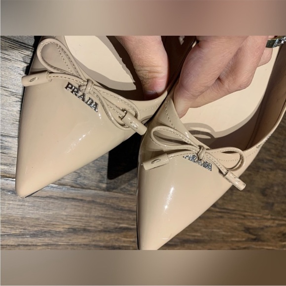 Prada Shoes - Authentic Prada Women's Beige Bow Flats